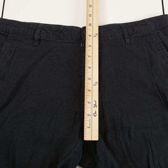 Saks Fifth Avenue Linen Viscose Blend Lightweight Black Straight Pants Mens 32 - Picture 6 of 12
